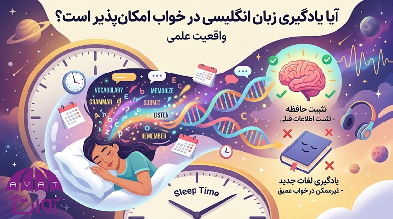 آیا یادگیری زبان انگلیسی در خواب امکان‌پذیر است؟ + واقعیت علمی