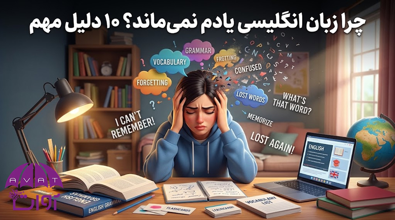 چرا زبان انگلیسی یادم نمی‌ماند؟ (10 دلیل مهم)